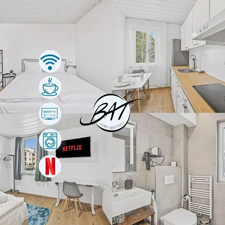 Bat Solutions - Alles Was Ein Nicht Bietet - Mit Blick In Privaten Hist Innenhof Oder Saarstrasse - 5 Min Zur Altstadt, Direkt Am Suedbahnhof - 2 Fuer 2-3 Pax - Bis Zu 5 Personen - Mit Weiterer Bis Zu 9 P Apartmán Trevír