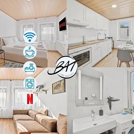 Apartment Bat Solutions - Alles Was Ein Nicht Bietet - Mit Blick In Privaten Hist Innenhof Oder Saarstrasse - 5 Min Zur Altstadt, Direkt Am Suedbahnhof - 2 Fuer 2-3 Pax - Bis Zu 5 Personen - Mit Weiterer Bis Zu 9 P